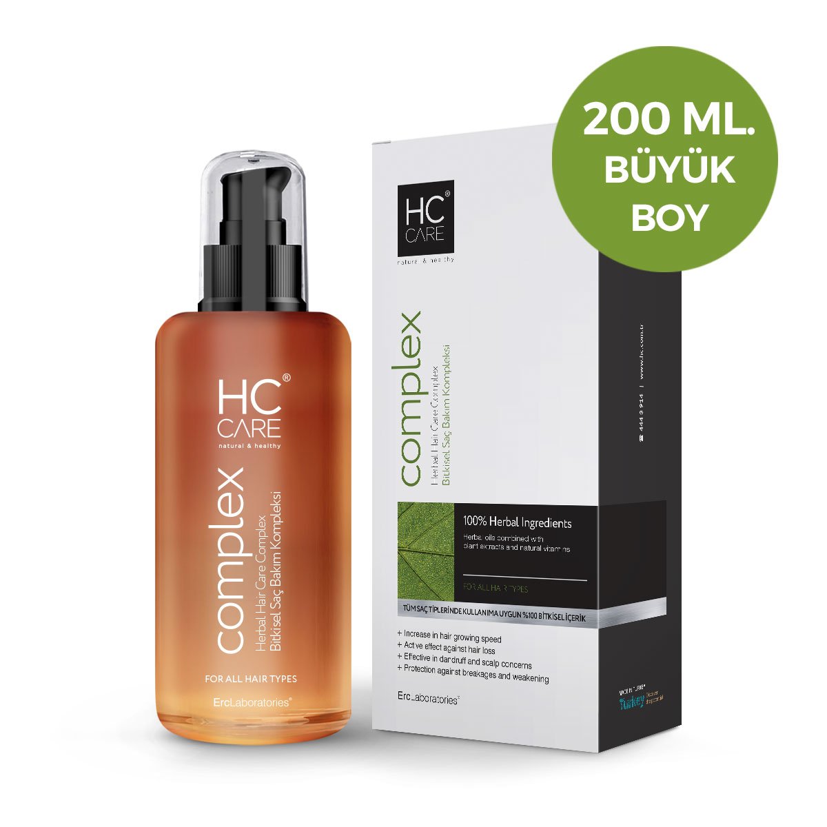 HC Complex Bitkisel Saç Bakım Kompleksi - 200 ml. Büyük Boy