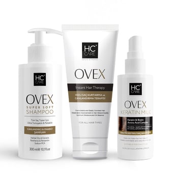HC Ovex Şampuan, Maske, Keratin Sütü 3'lü Saç Bakım Seti