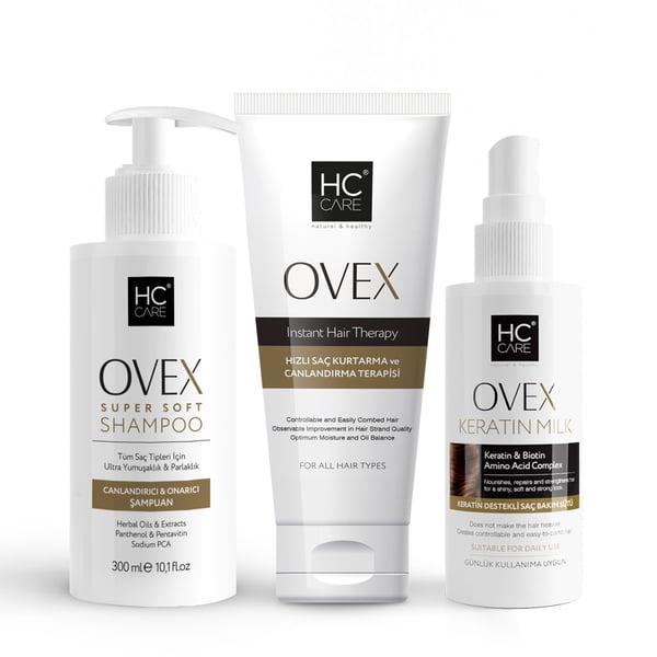 HC Ovex Şampuan, Maske, Keratin Sütü 3'lü Saç Bakım Seti