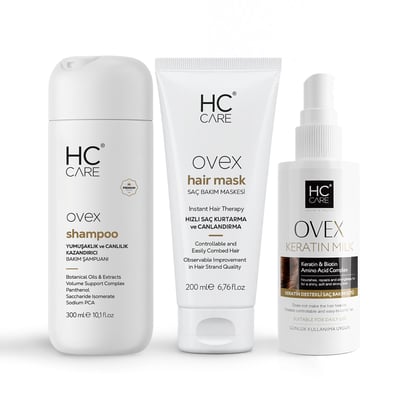 HC Ovex Şampuan, Maske, Keratin Sütü 3'lü Saç Bakım Seti