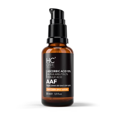 HC Ascorbic Acid %10, Alpha Arbutin %2, Ferulic Acid Serum, Koyu ve Yoğun Leke Karşıtı - 30 ml.